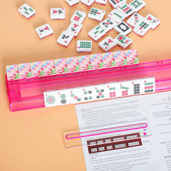 GUSTARIA pink card reader adds color and practicality to home mahjong.