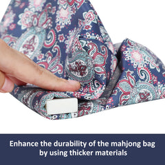 GUSTARIA dark blue printed pattern on soft bag exterior