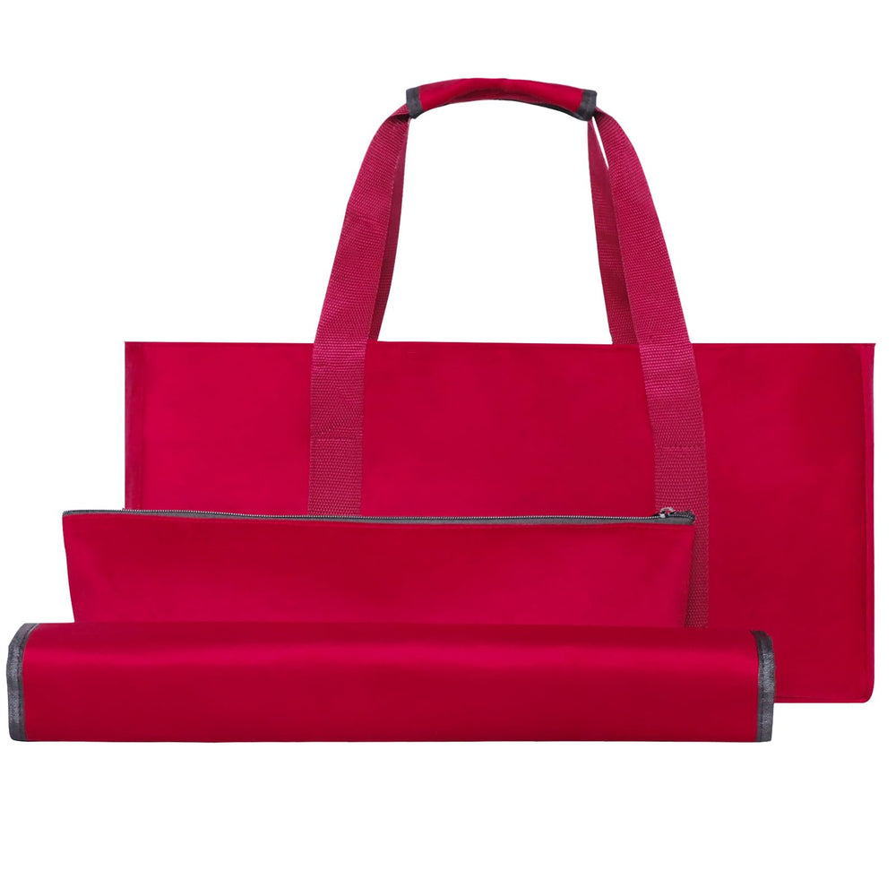 GUSTARIA Empty Mahjong Bag with Rack Wrapper demonstrates organized storage for a full set.