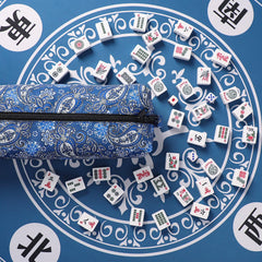 GUSTARIA Mahjong bag side view highlighting sturdy construction and style