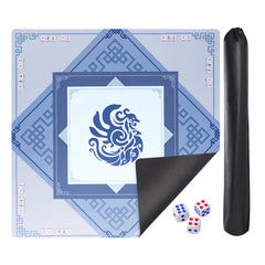 GUSTARIA mahjong mat blue 80cm with carry bag for easy transport