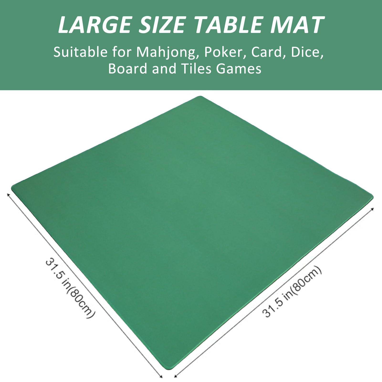 GUSTARIA Mahjong Mat features premium fiber top for durable, crease-free play.