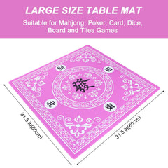 GUSTARIA Mahjong Mat roll-up with carrying bag for easy transport.