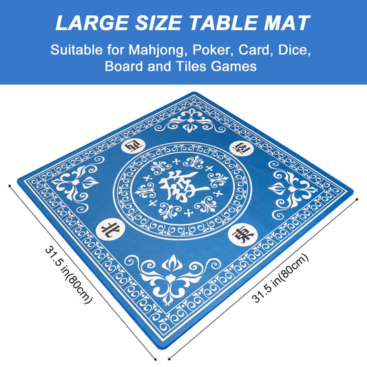 GUSTARIA Mahjong Mat roll-up with carry bag for easy storage and travel.
