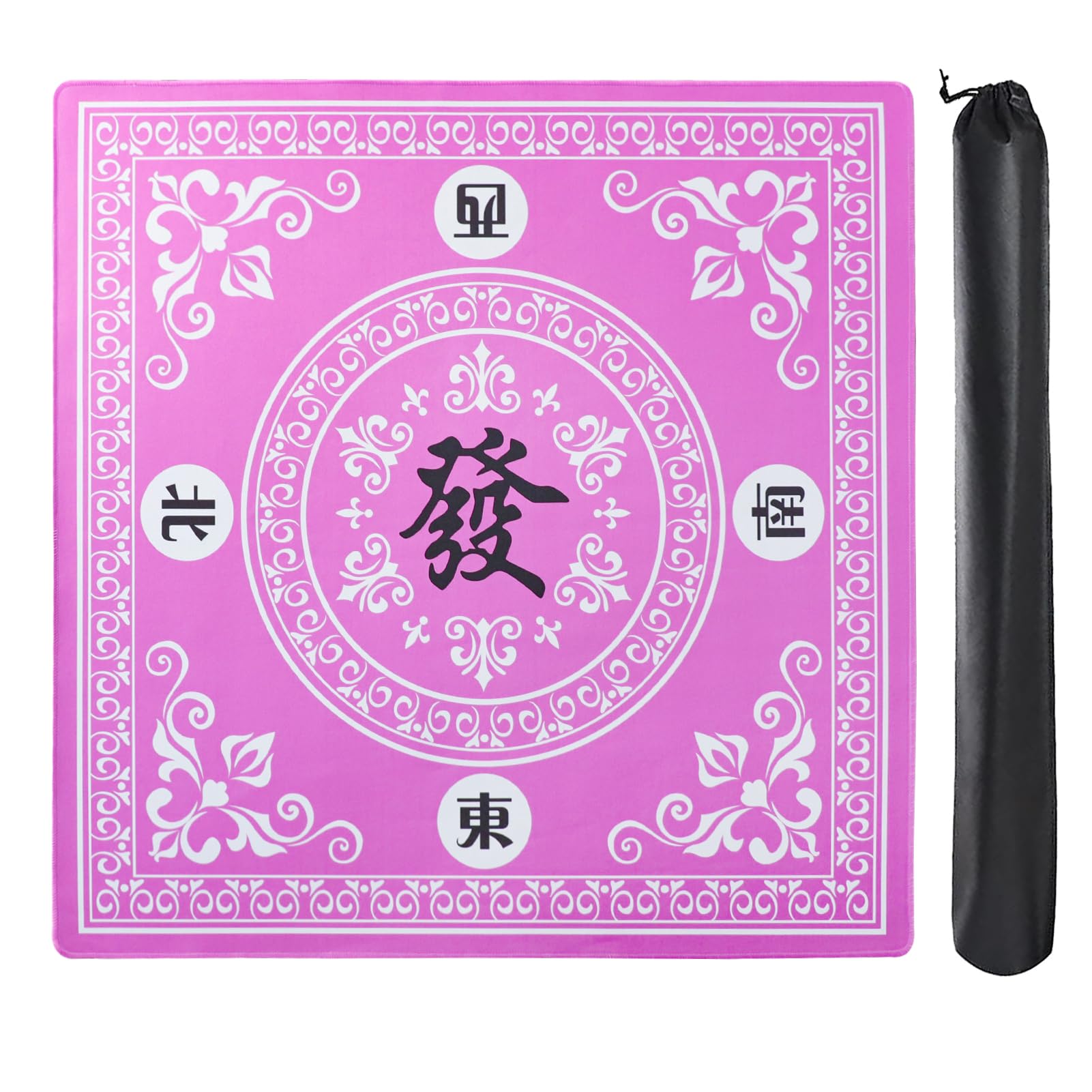 GUSTARIA Mahjong Mat slip-resistance pink surface for stable gameplay.