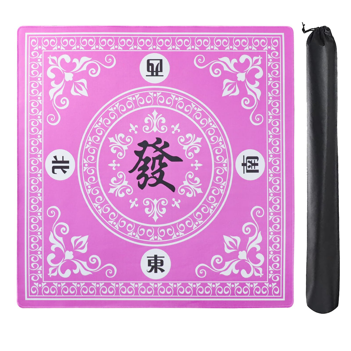 GUSTARIA Mahjong Mat slip-resistance pink surface for stable gameplay.
