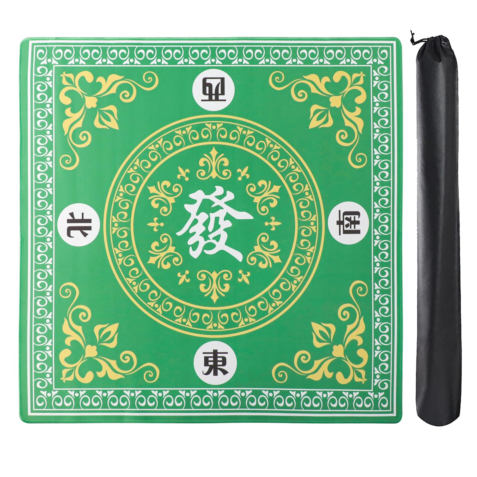 GUSTARIA Mahjong Mat with slip-resistant surface stabilizes gameplay on any table