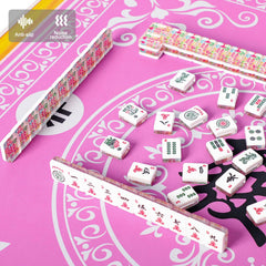 GUSTARIA Mahjong Mat standard 31.5 inch size fits most tables.