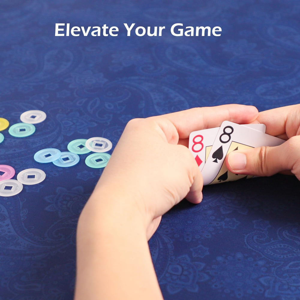 GUSTARIA Mahjong Mat thin 0.1 inch profile blends with any setup.