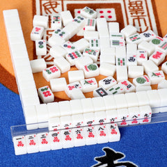 GUSTARIA mini mahjong set top view highlighting compact size