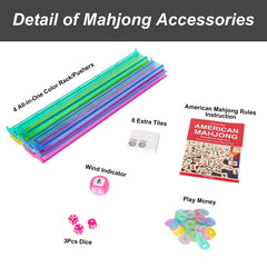 GUSTARIA pink carrying bag for stylish, portable mahjong storage.