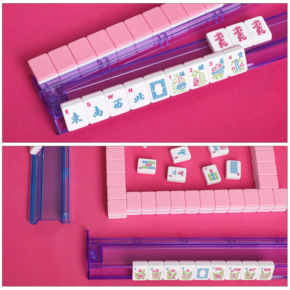 GUSTARIA pink tiles add a stylish look to mahjong gameplay