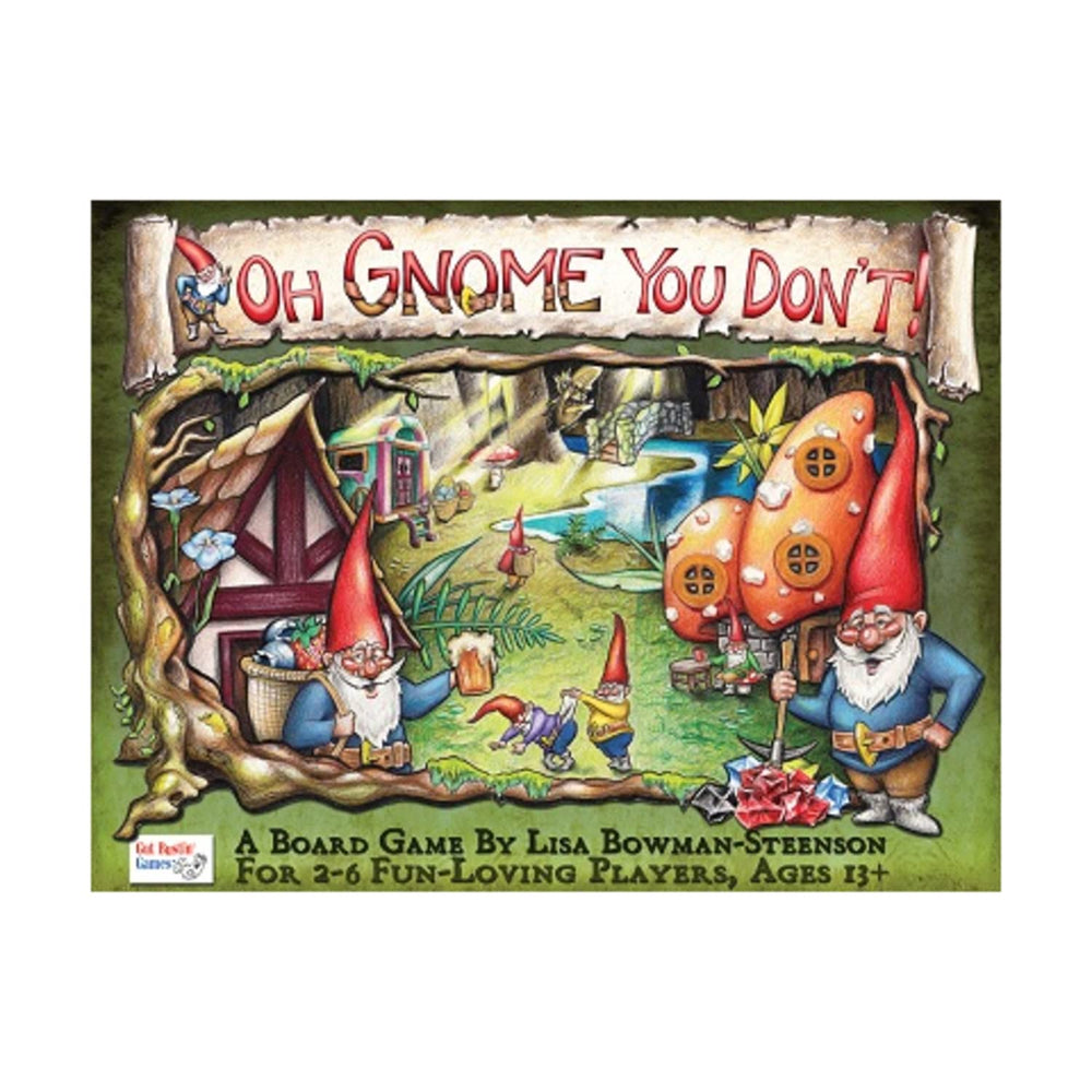 Gut Bustin' Games Oh Gnome You Don't components laid out for quick setup and gem strategy.