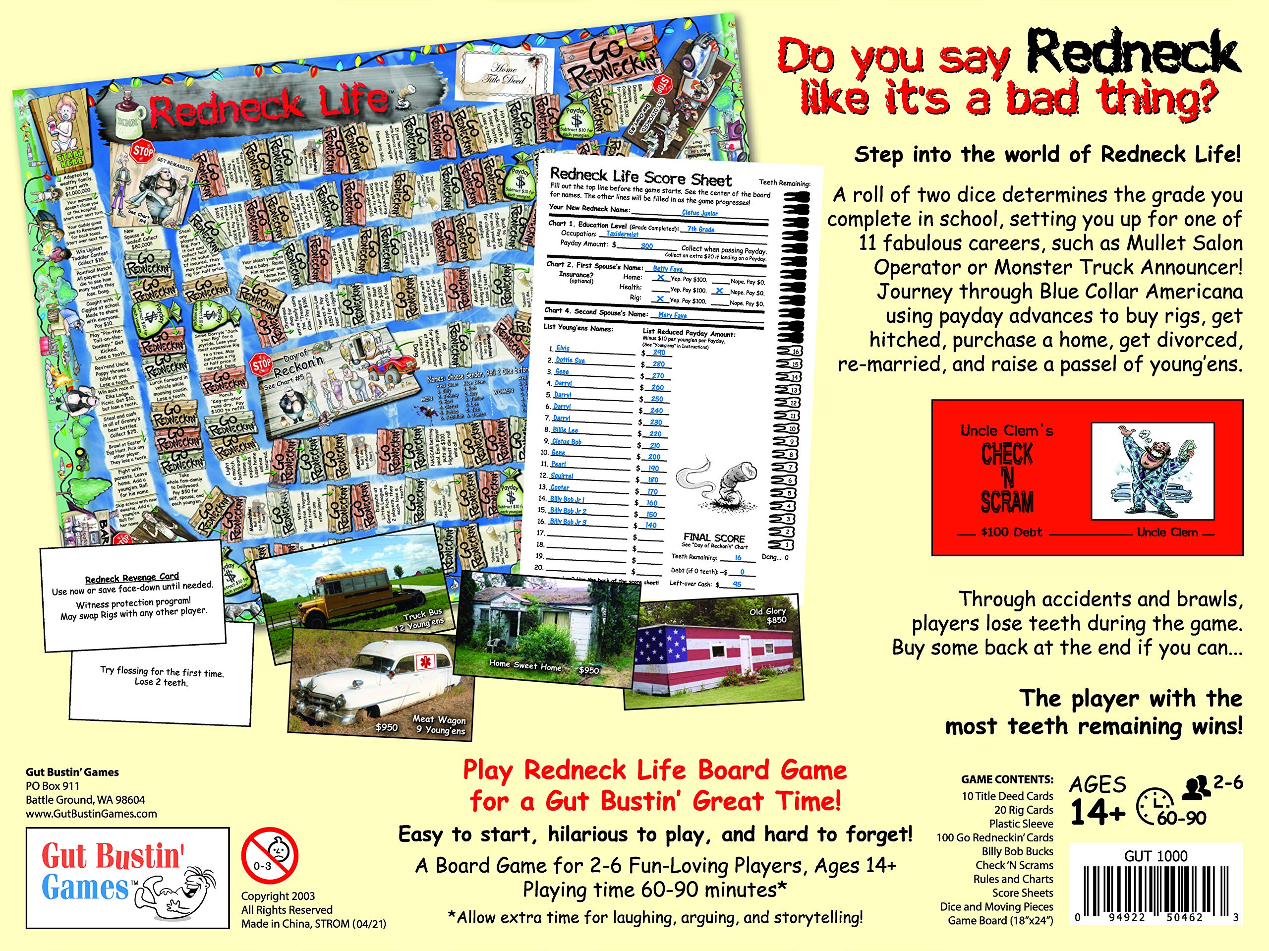 Gut Bustin' Games Redneck Life character pieces spark imaginative career play.