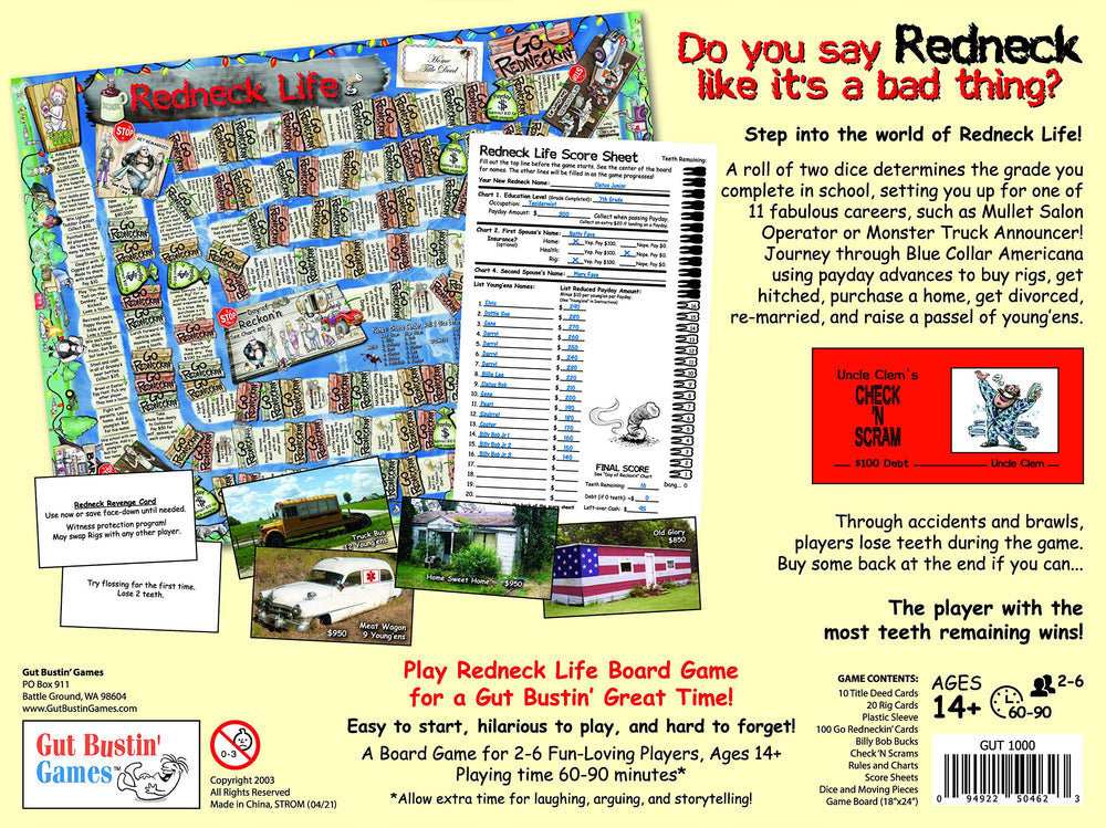 Gut Bustin' Games Redneck Life character pieces spark imaginative career play.