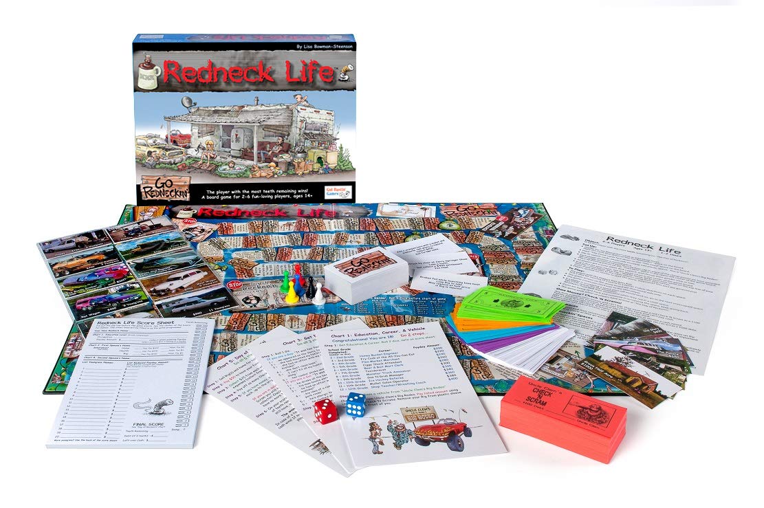Gut Bustin' Games Redneck Life dice roll scene adds suspense and laughs.