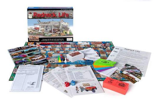 Gut Bustin' Games Redneck Life dice roll scene adds suspense and laughs.