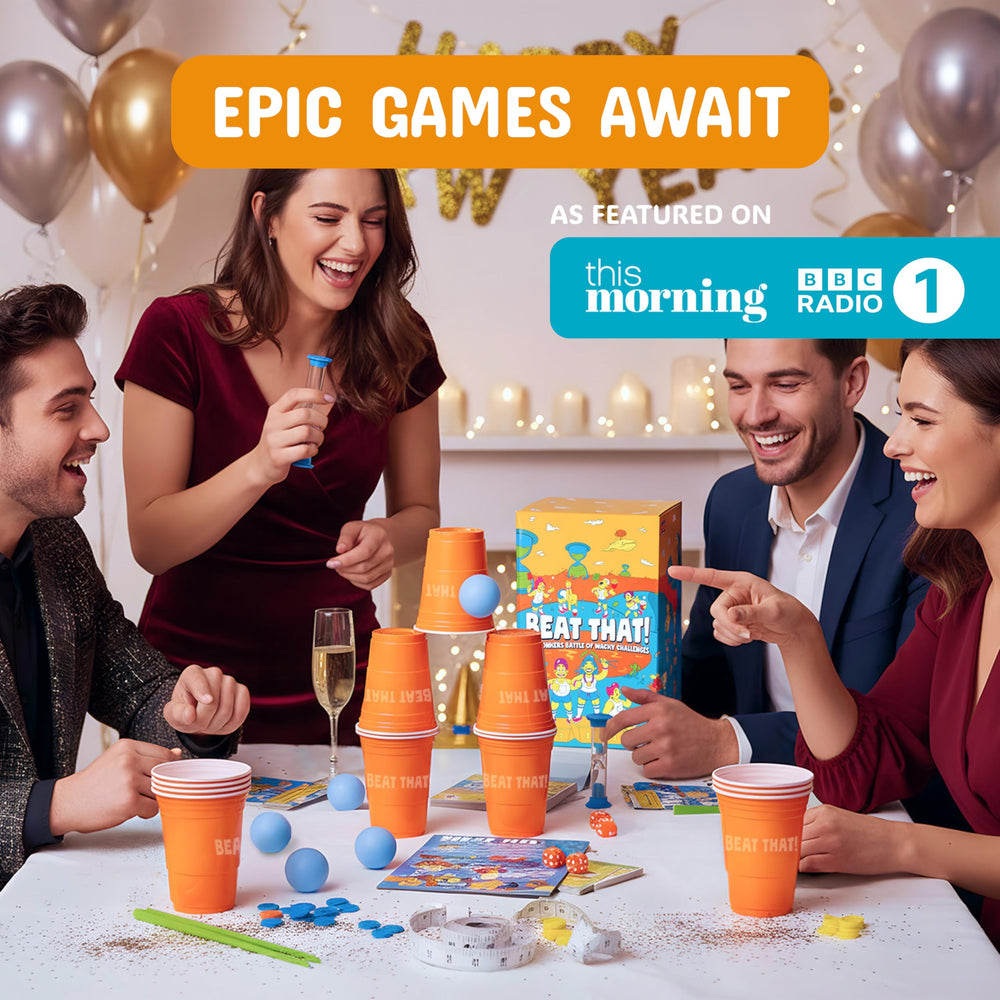 Gutter Games Beat That Game expansion tokens for quick scoring and laughter