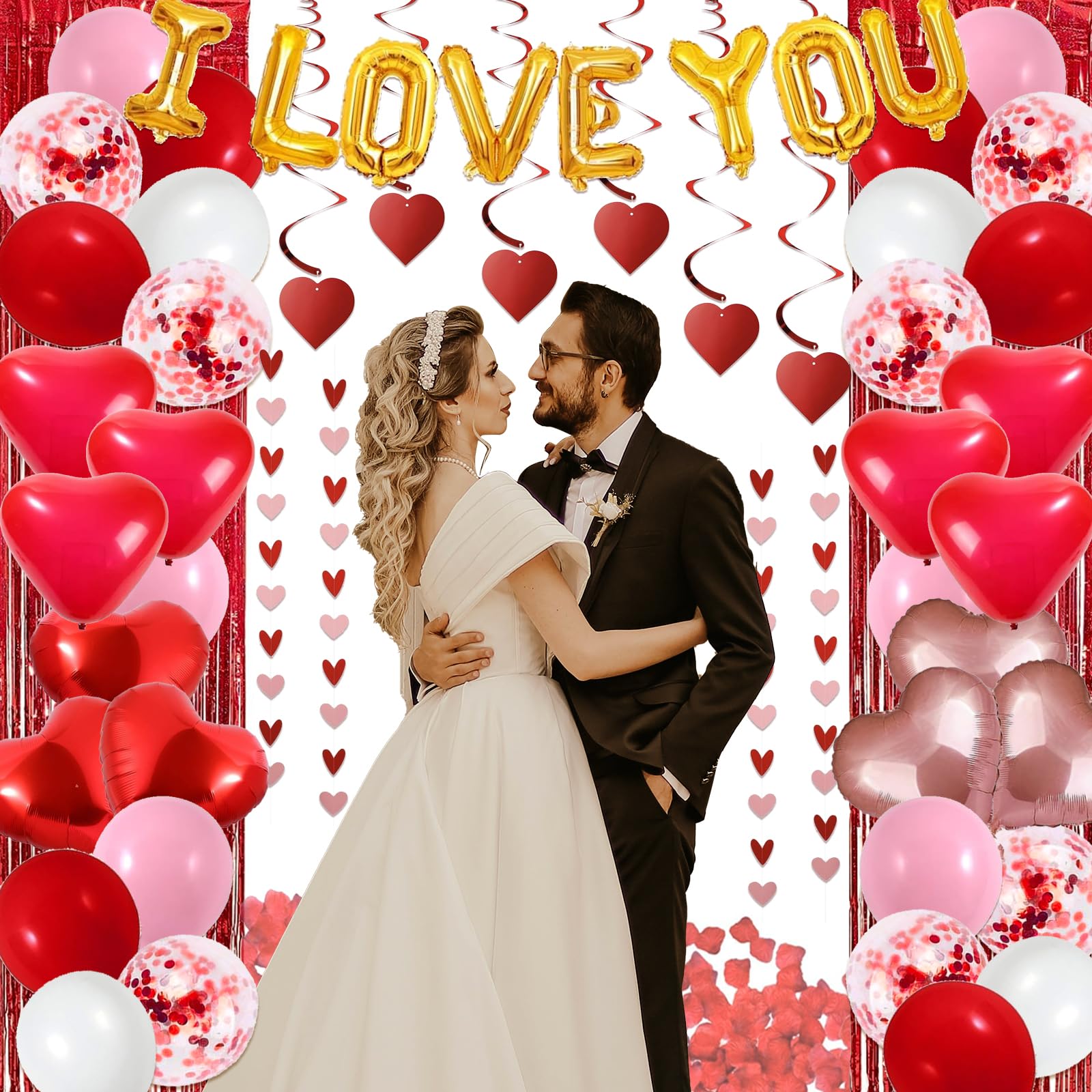 Guudmua 2m heart-shape string for vertical decoration