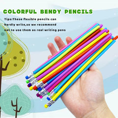Guuozzli classroom rewards set featuring multicolor bendable pencils.