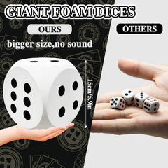 Guuozzli giant dice with numbers and dots for probability activities.