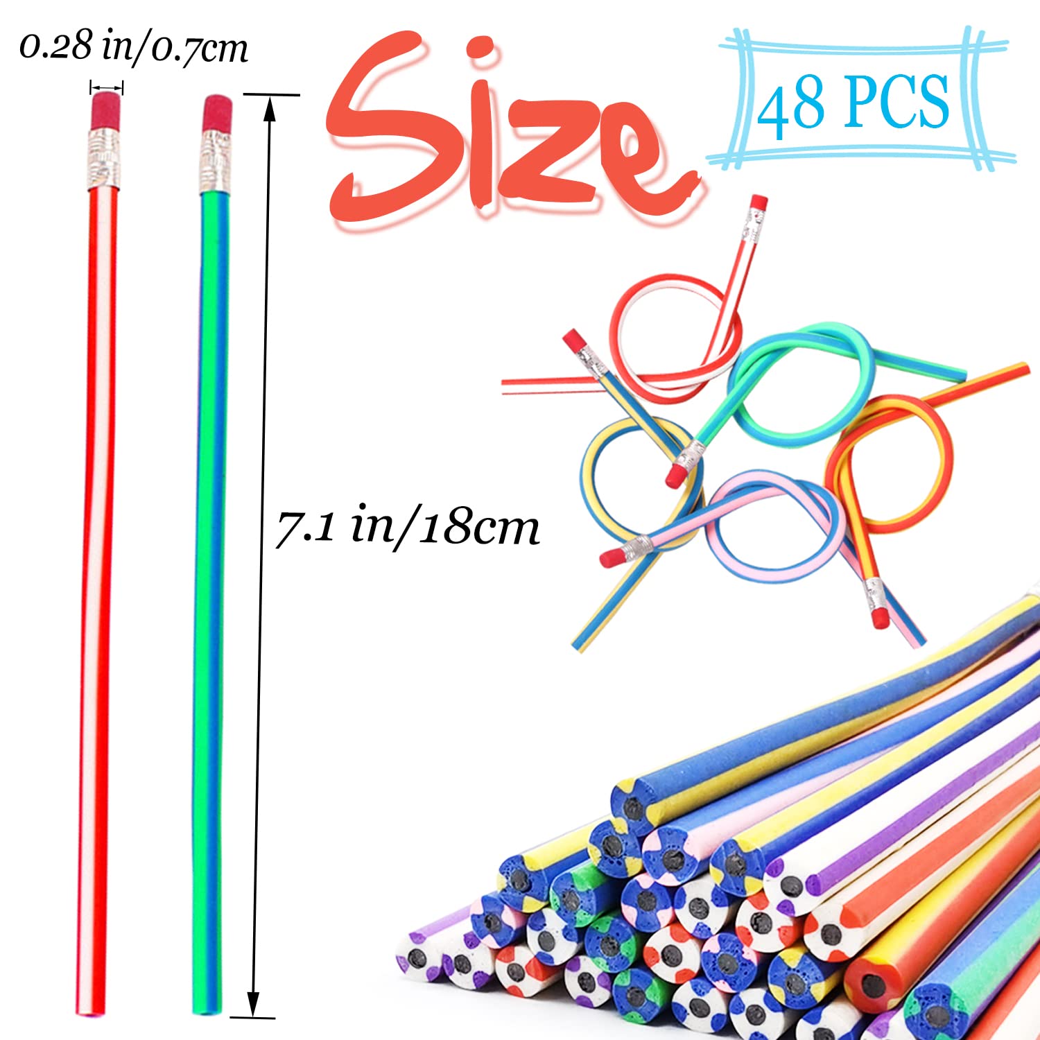 Guuozzli pencil-case friendly 7 inch size, easy to fit in bags.