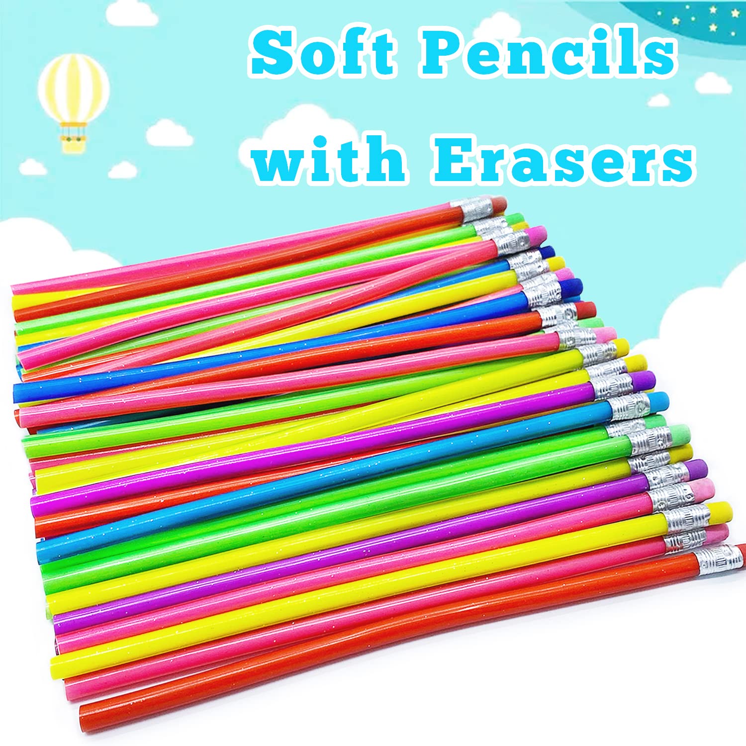 Guuozzli purple bendable pencil showing playful flexibility for crafts.