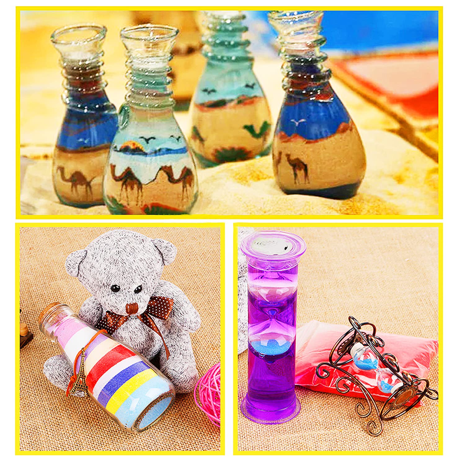 Guuozzli wedding decoration sand bottles add a colorful touch