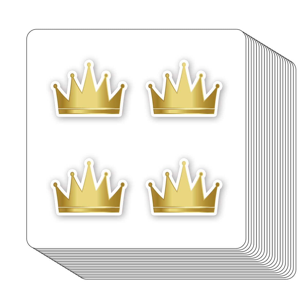 GUVSPTI Crown Stickers 1in flatlay adds bright planner embellishments.