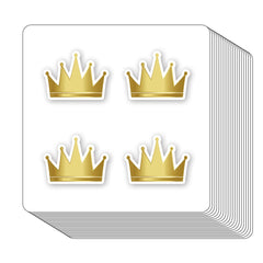 GUVSPTI Crown Stickers 1in flatlay adds bright planner embellishments.