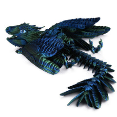 Guwewu Feathered Wyvern Azurewing close-up shows handcrafted texture for a striking desk display