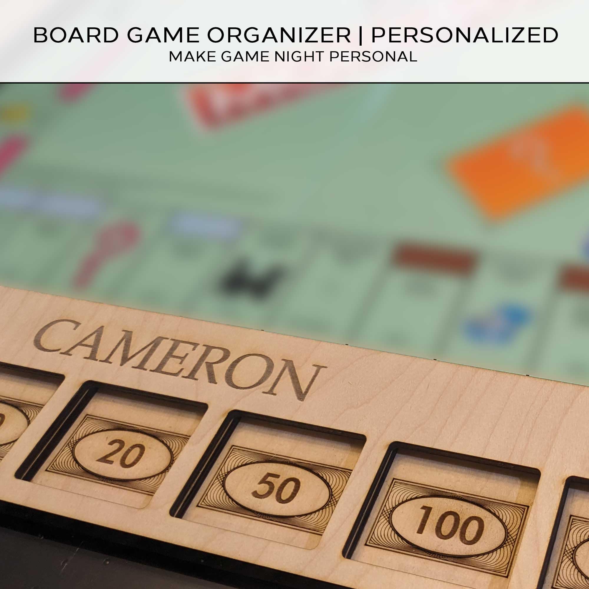 GUYTRENDz storage extensions keep dice and pieces within easy reach