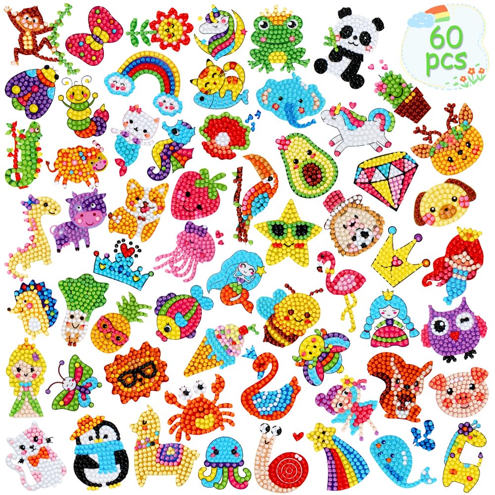 GWAHSA diamond art stickers kit for kids, colorful projects to start crafting.