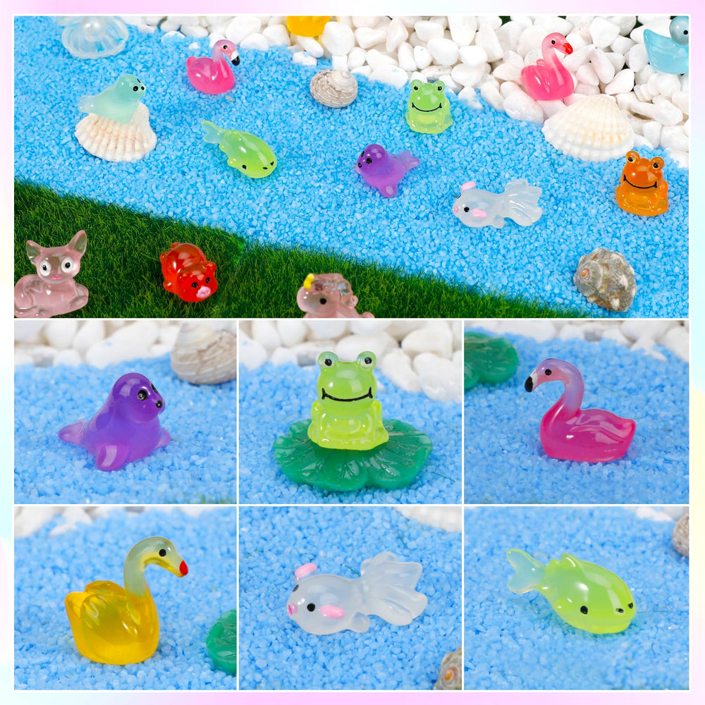 GWAHSA glow mini resin fish decorate vases and micro landscapes.