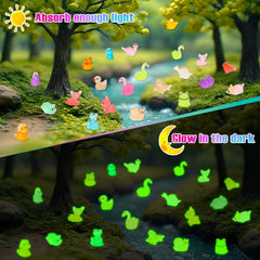 GWAHSA glow mini resin flamingos brighten shelves and terrariums.