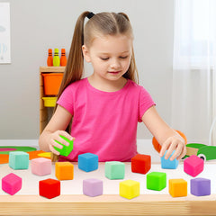 GWAHSA party favors featuring colorful stress cubes for celebrations.