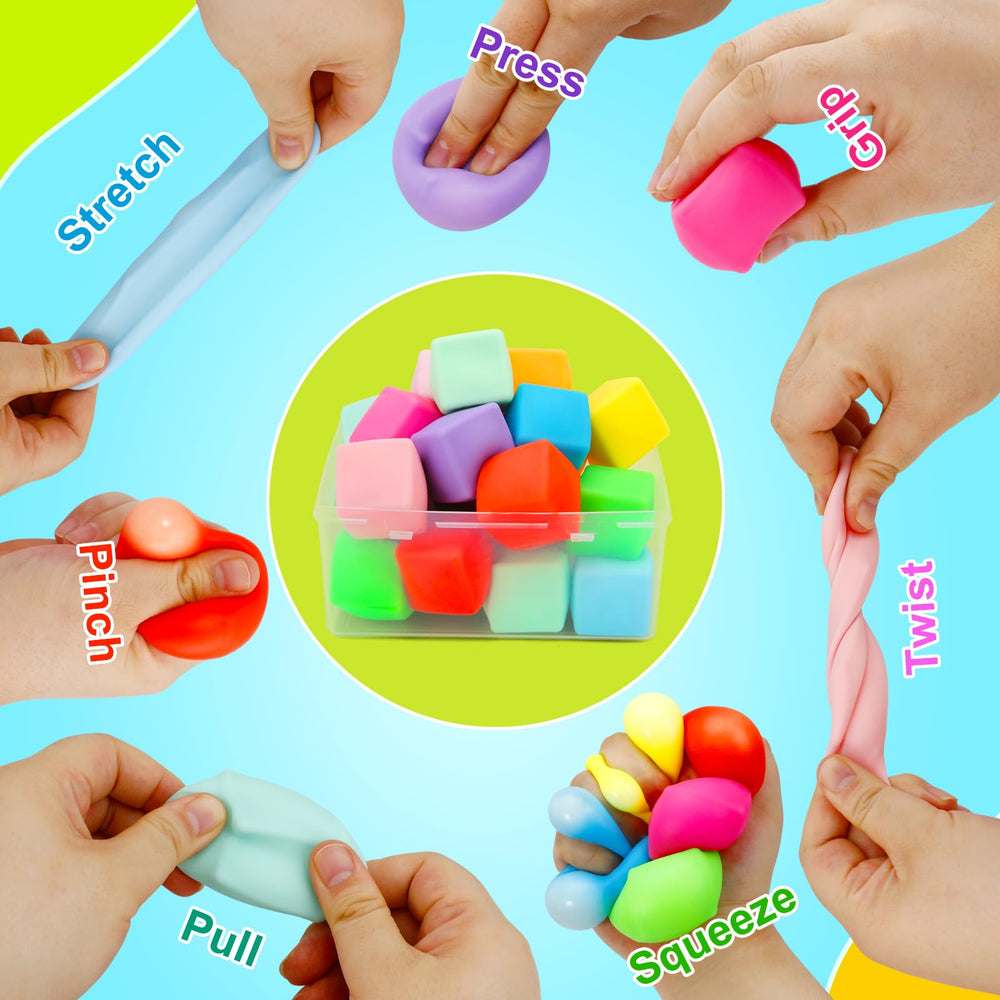 GWAHSA stress cubes close-up texture highlighting soft, squeezable surface.