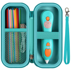 GWCASE doodler start essentials case in green with orange zipper for organized transport.