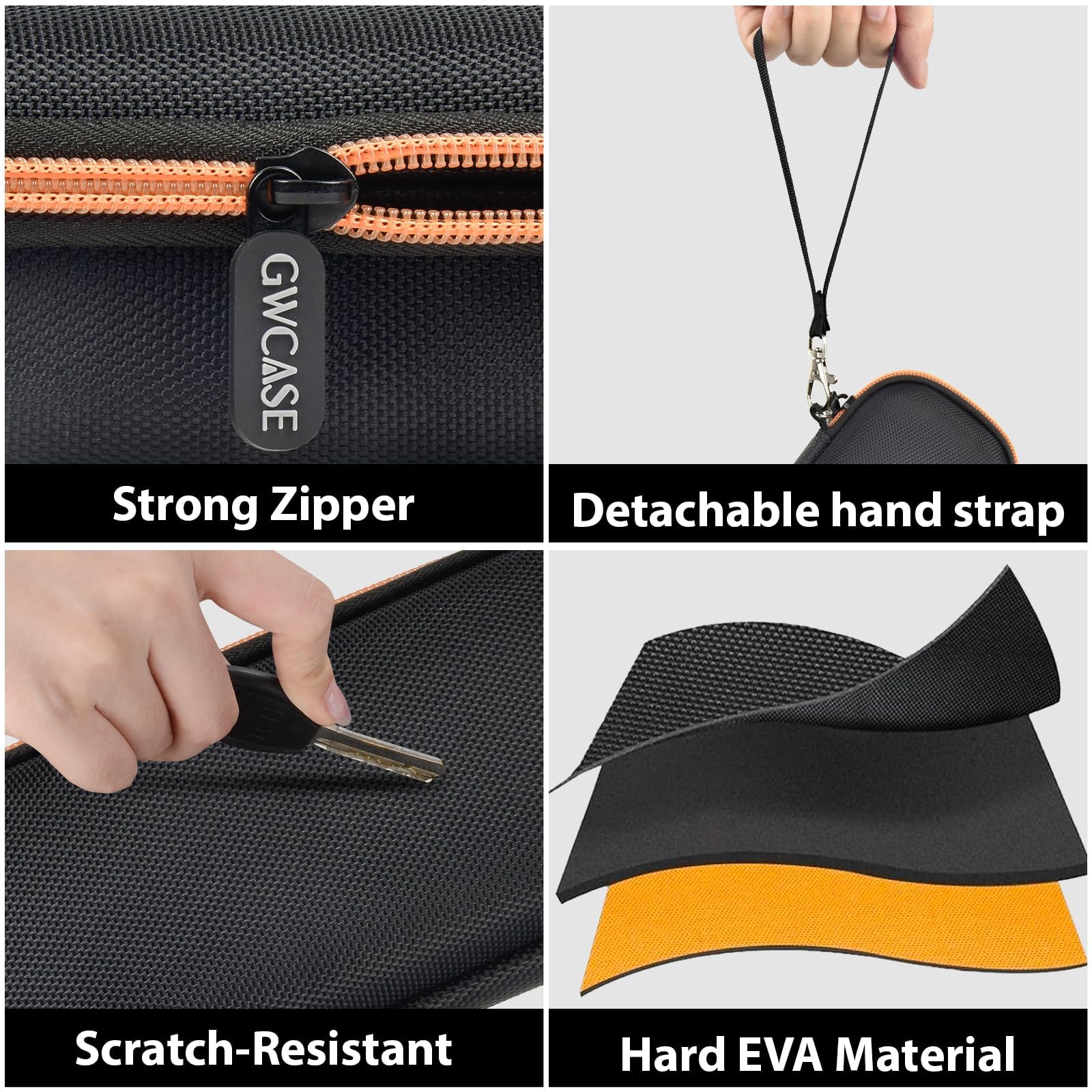 GWCASE green and orange design adds visibility and style