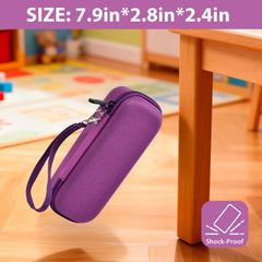 Purple GWCASE shell with green/orange zipper highlighting durable design and easy access