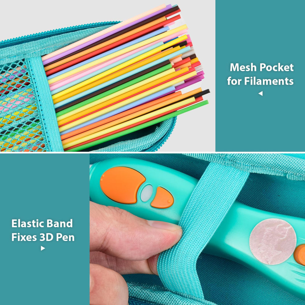 GWCASE safety elastic strap keeps the 3D pen secure during travel.