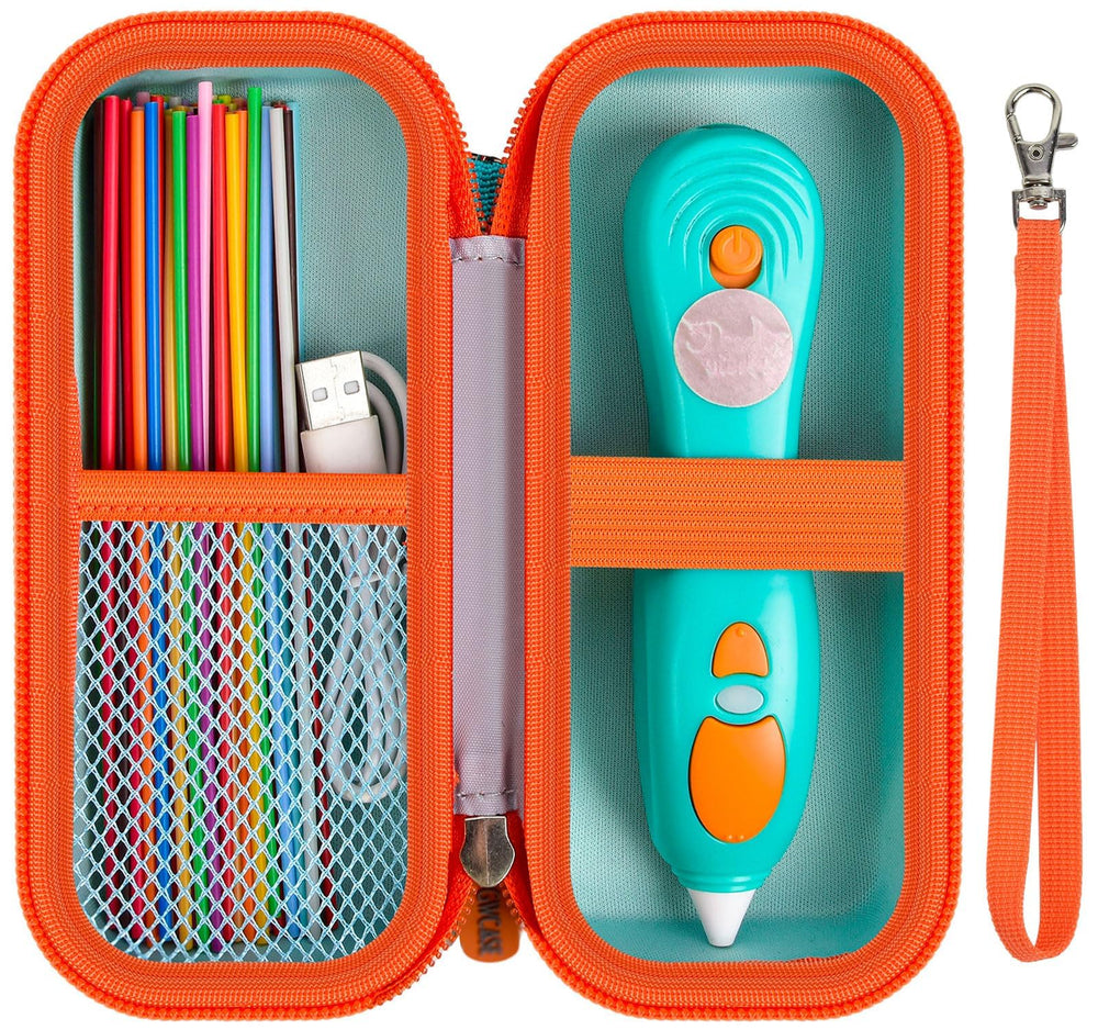 GWCASE Start+ Essentials case in green with orange zipper for organized travel.