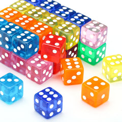 GWHOLE dice sized at 16 mm with a standard feel for familiar handling