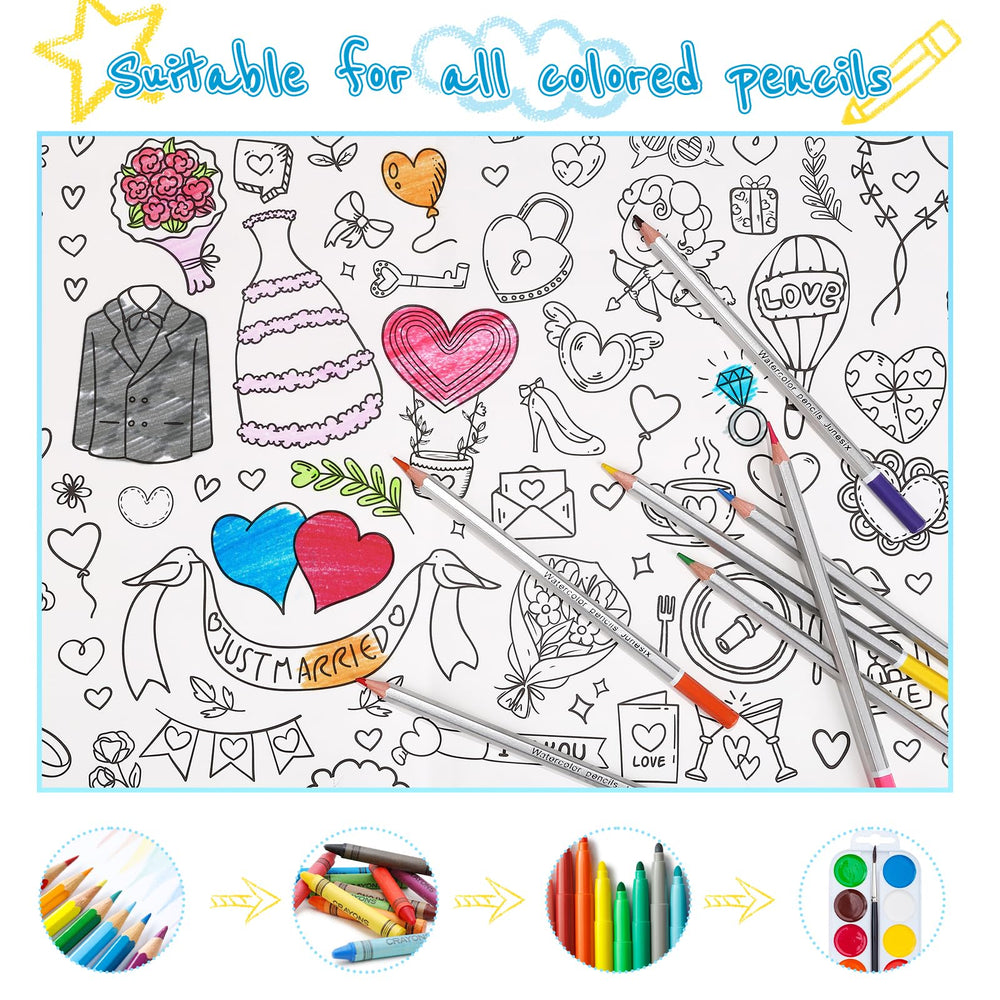 GWHOLE giant coloring poster 40x28 inch size suits large groups.