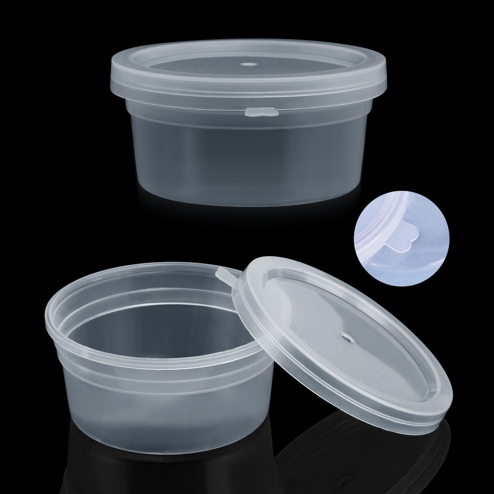 GWHOLE translucent container allows quick content visibility for slime projects.