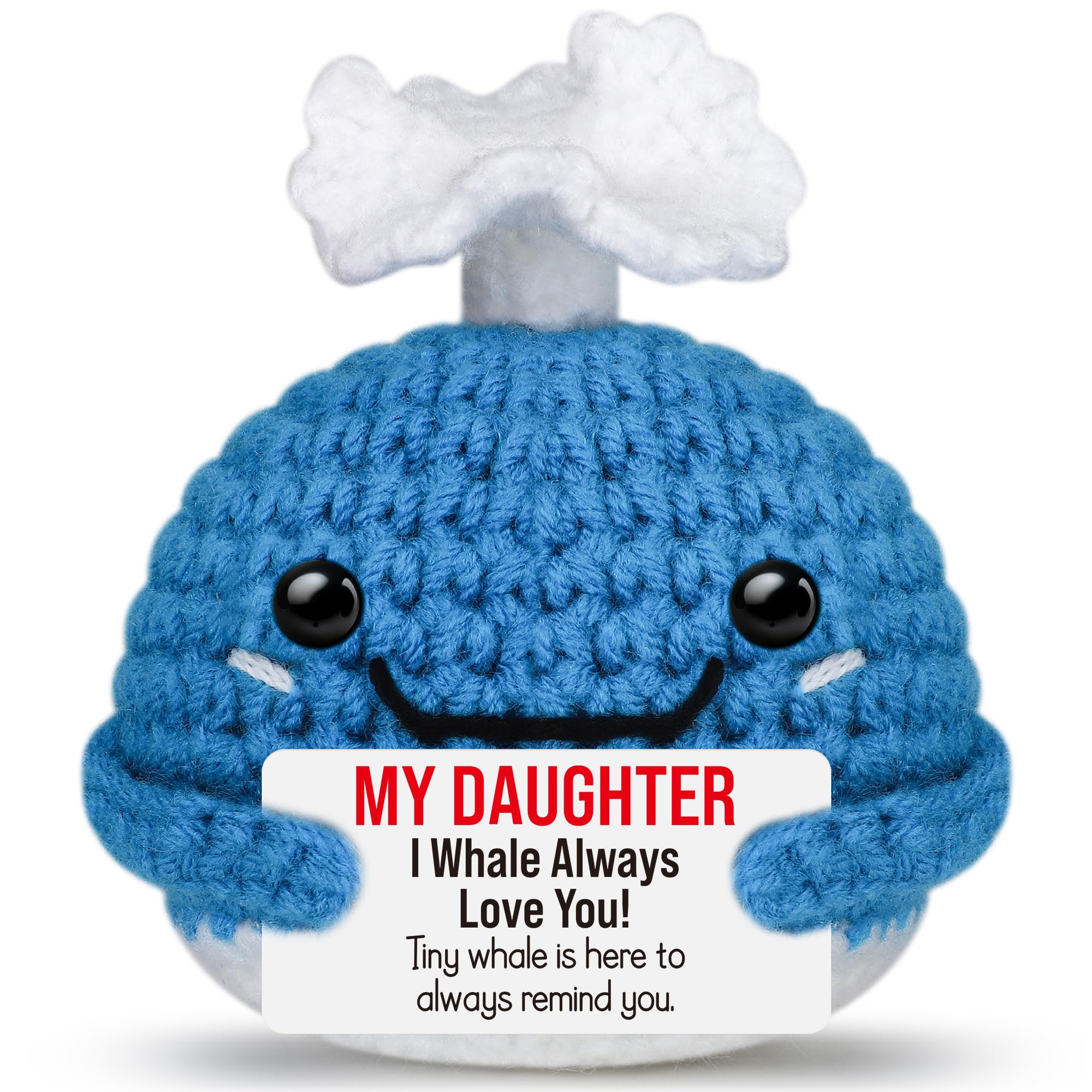 GwhyGifts crochet whale card presents playful love for a daughter's keepsake
