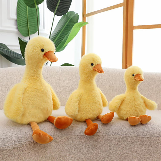 Gwxqybfe duck stuffed animal yellow face with friendly look for kids.