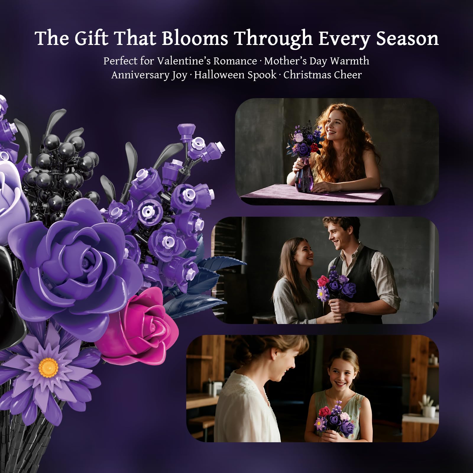 GXJTYYBS Water Lily and delphinium accents add luxe texture.