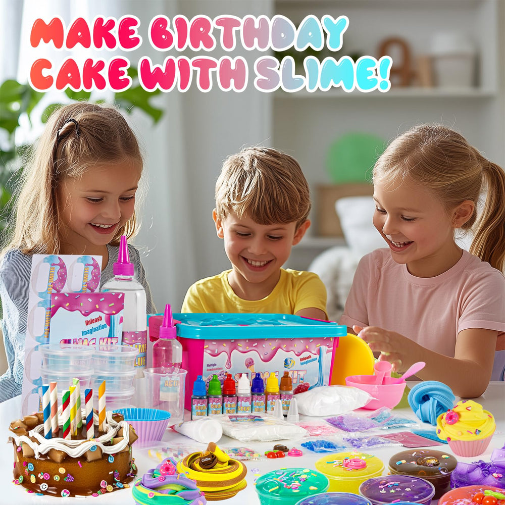 GXYSLM Jumbo Slime Kit mixing tools for precise slime creation.