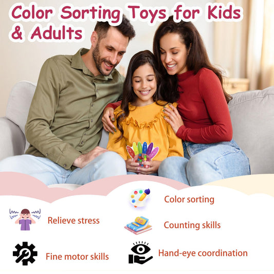 GYsomer sorting tray helps kids improve dexterity through hands-on sorting and sequencing tasks.